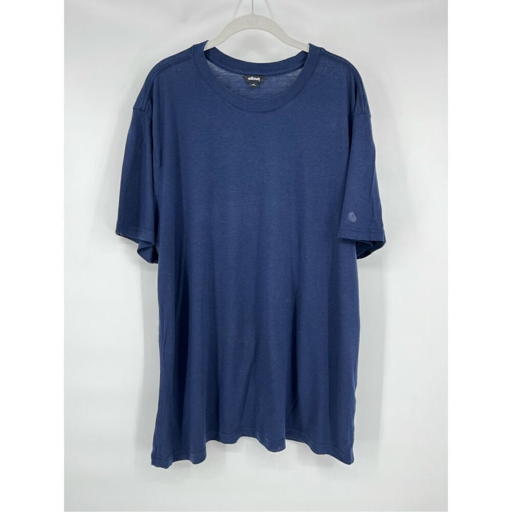 Allbirds Navy Blue Short Sleeve Crew Neck Classic T-Shirt Mens Size XXL Arm Logo